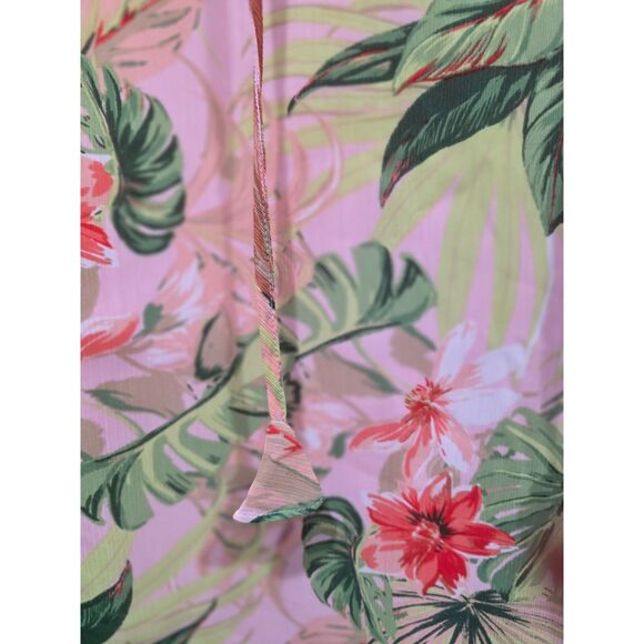 J. Jill Tropical Floral Print Lightweight Breezy Long Sleeve Tunic Top Dress, XL - Picture 7 of 11